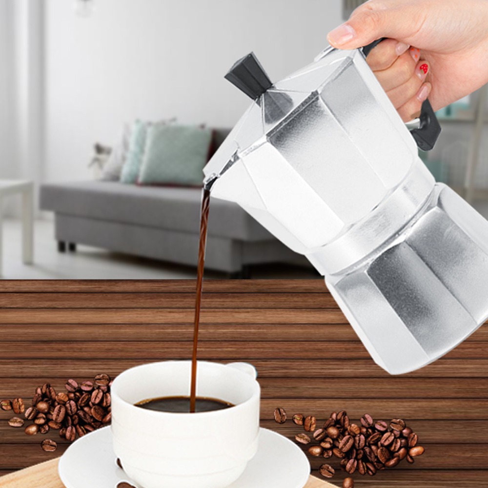 Coffee Equipment For Cafe - Cafetera Moka de Aluminio para 2
