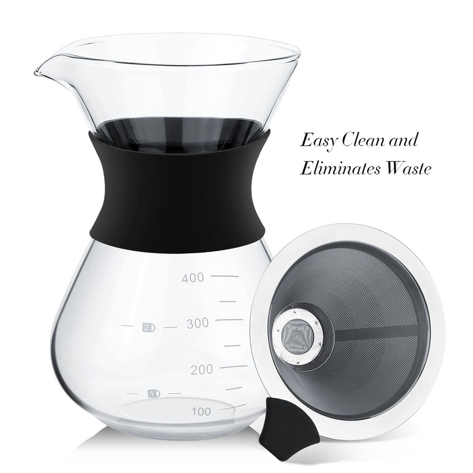 Coffee Equipment Pour Over - Cafetera Manual de 400ml con filtro,