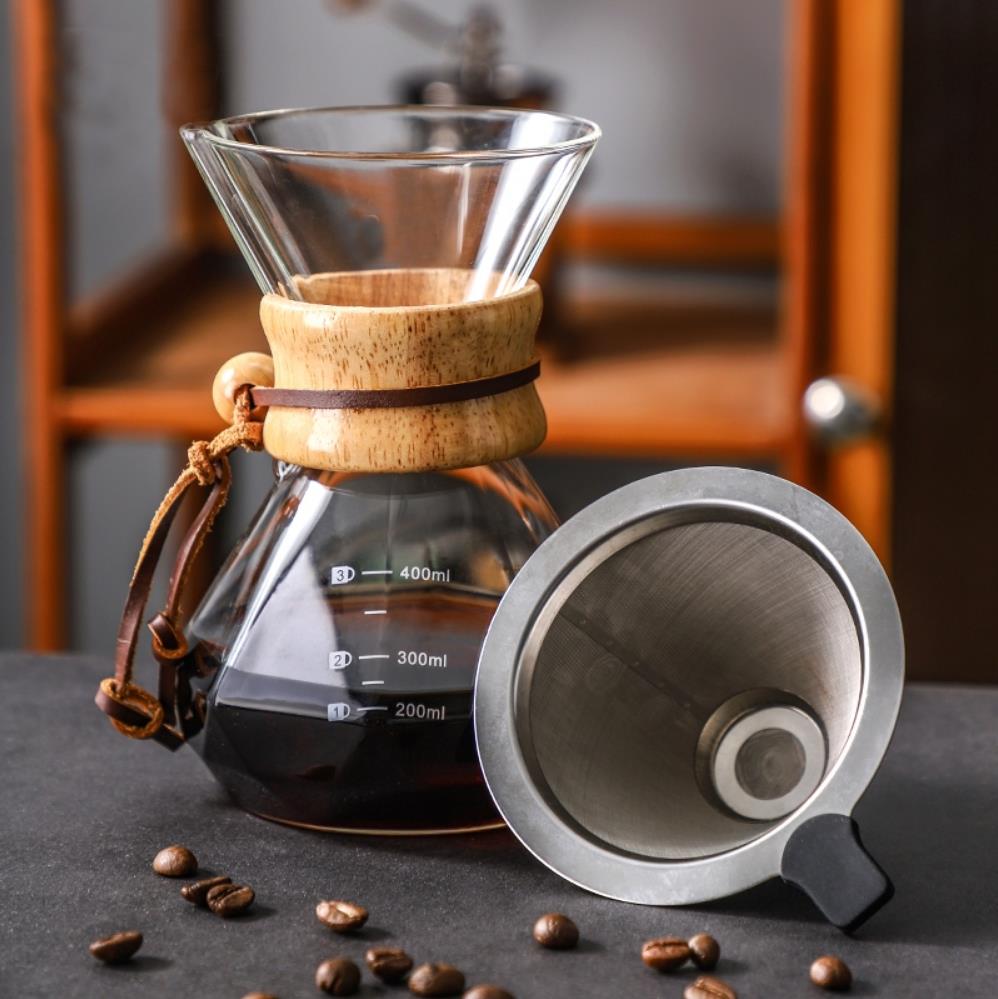 Cafetera de vidrio con filtro  - Coffee Equipment Pour Over reseña y precio