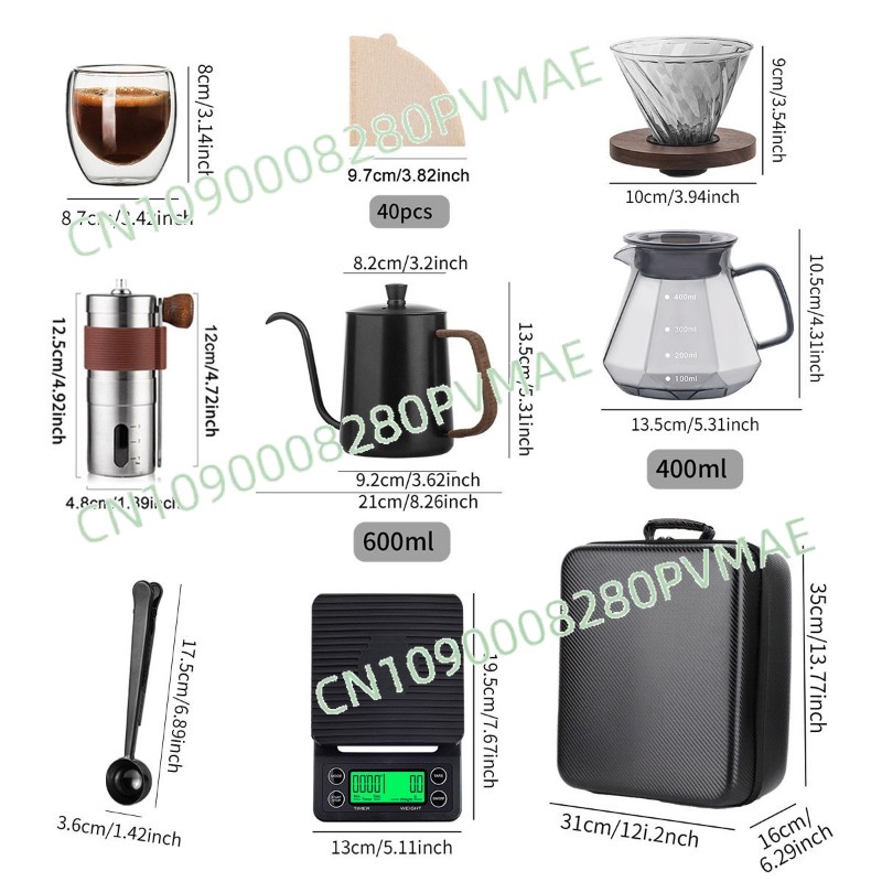 Juego de café para verter a ma - Coffee Equipment Pour Over reseña y precio