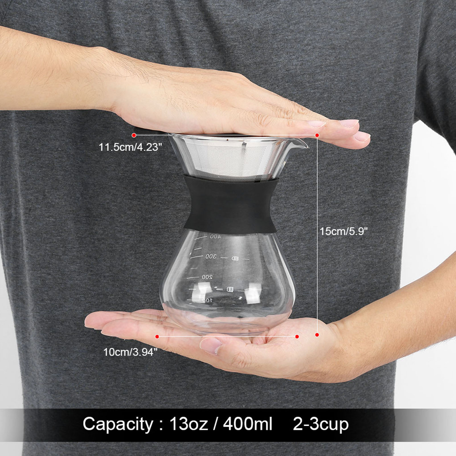 Cafetera Manual de 400ml con f - Coffee Equipment Pour Over reseña y precio
